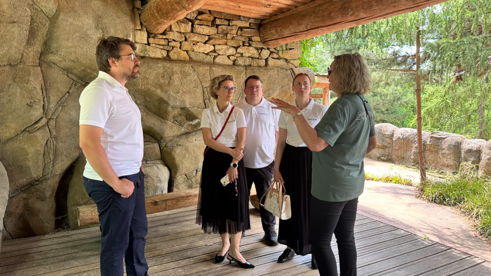 Our team visiting the Beringia enclosure at ZOO Brno, now home to Cora, Anna, and Elsa