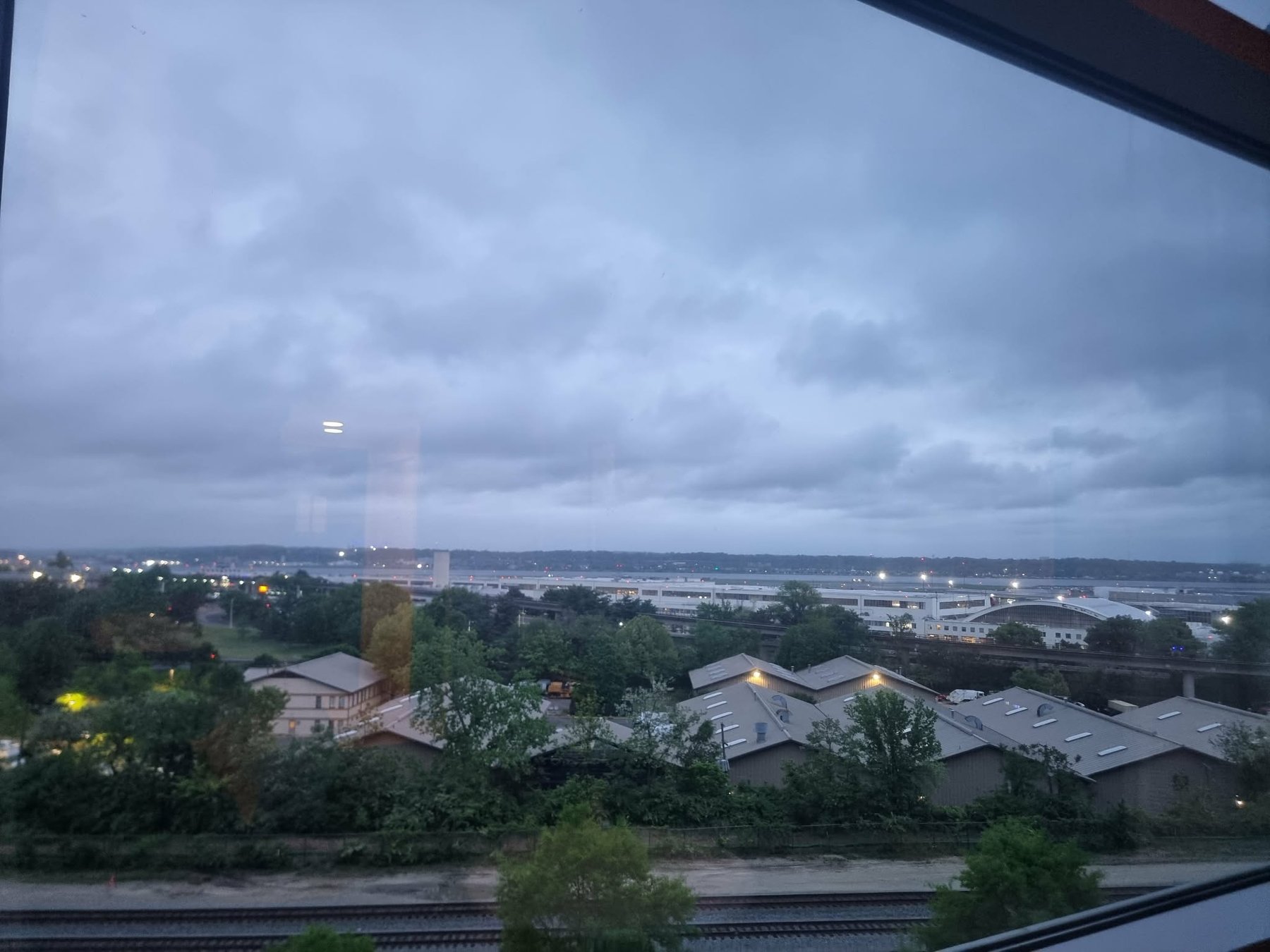 Pre-dawn view of Reagan National Airport from the Renaissance Arlington Capital View